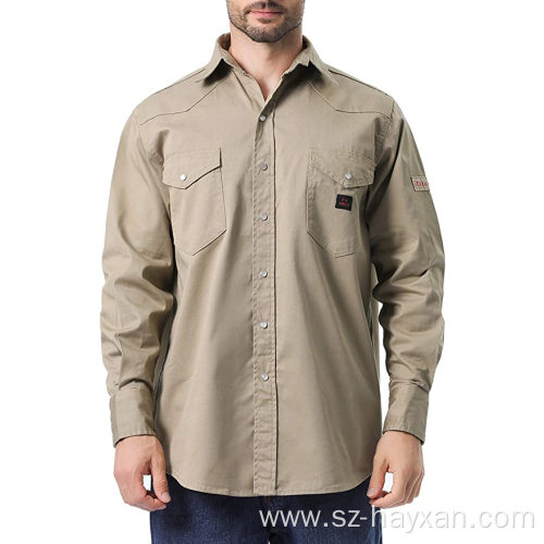 FR Work Shirt Long Sleeve Men's Work Shirts